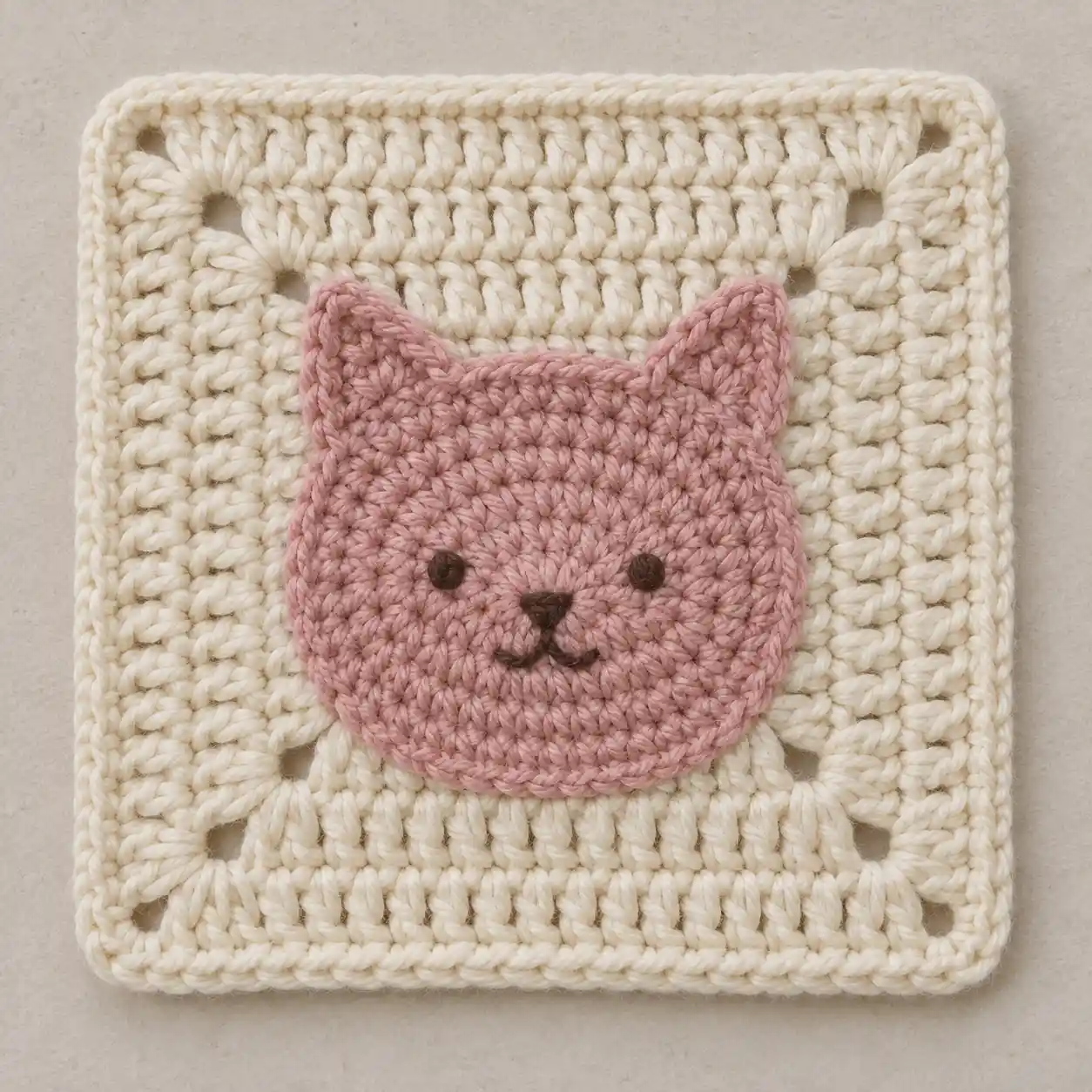 Cute Crochet Cat Motif Granny Square Pattern 2 Cute Crochet Cat Motif Granny Square Pattern