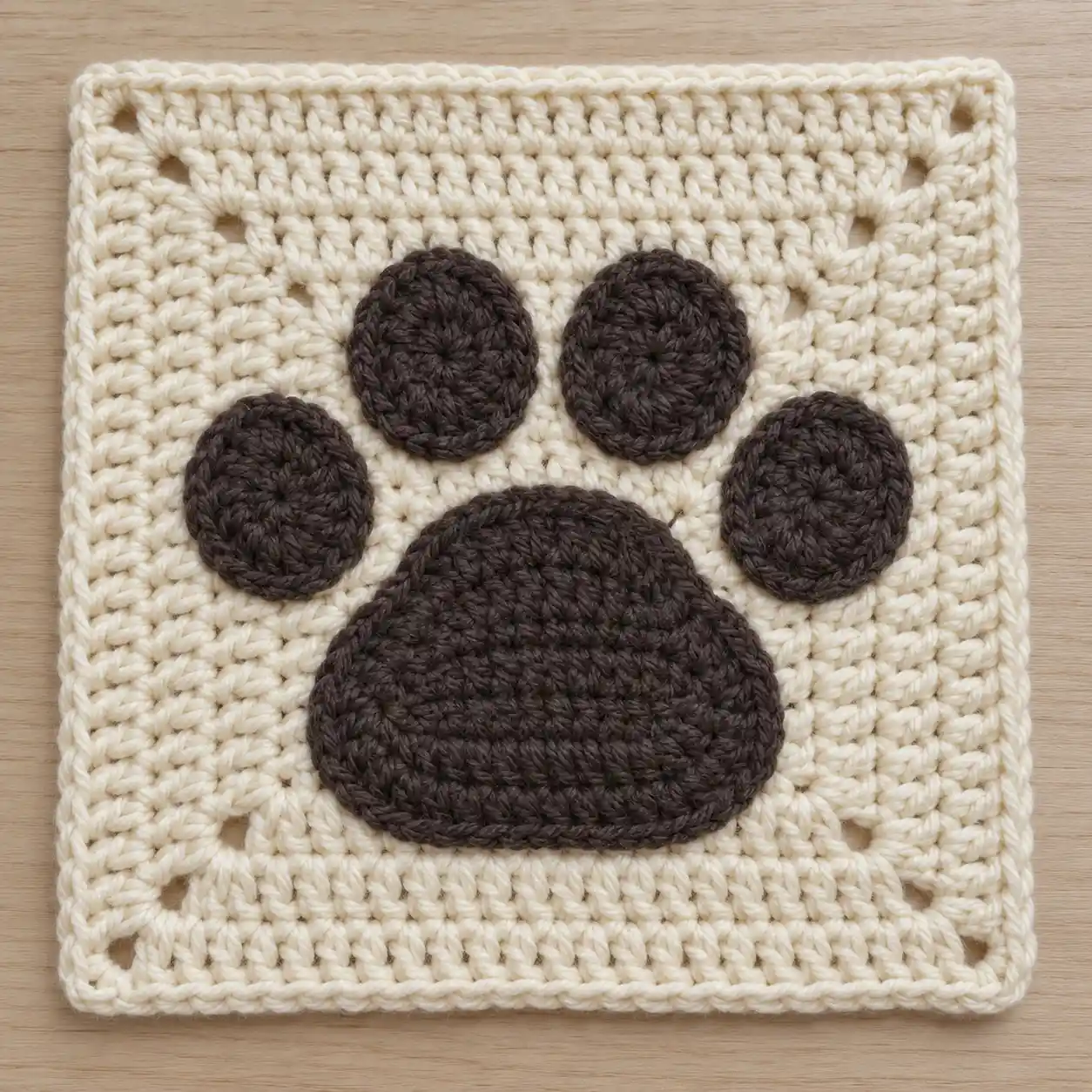 Dog Paw Granny Square Crochet Paw Print Square Pattern 9 Dog Paw Granny Square Crochet Paw Print Square Pattern